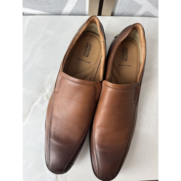 New Johnston & Murphy Lewis Venetian Slip On Shoes Men 13 Brown Leather Loafers main image 4